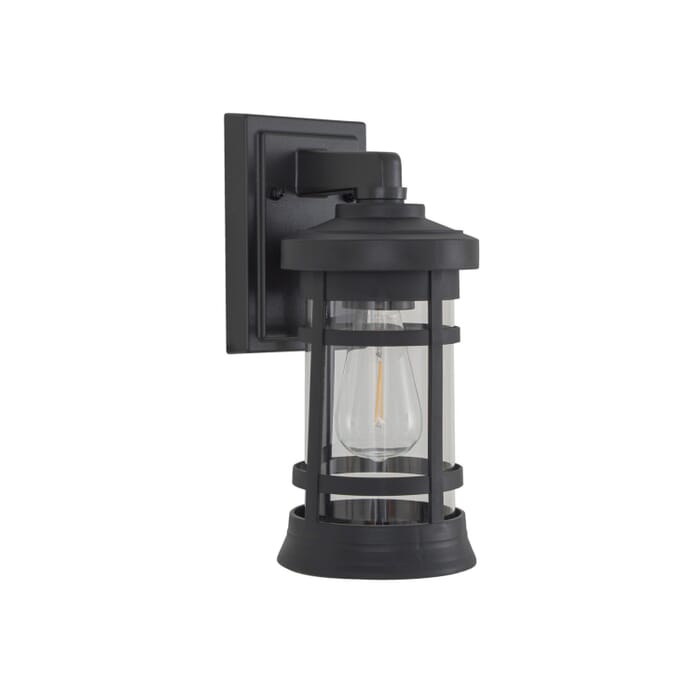 Resilience Lanterns 1-Light Outdoor Lantern in Textured Black Resilience Lanterns 1-Light Outdoor Lantern in Textured Black