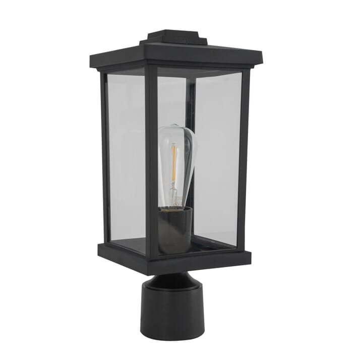 Resilience Lanterns 1-Light Post Mount in Textured Black Resilience Lanterns 1-Light Post Mount in Textured Black