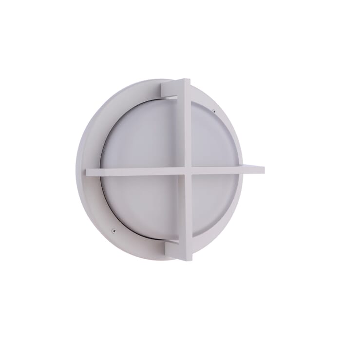 Bulkhead Round 1-Light Outdoor Bulkhead in Textured White Bulkhead Round 1-Light Outdoor Bulkhead in Textured White
