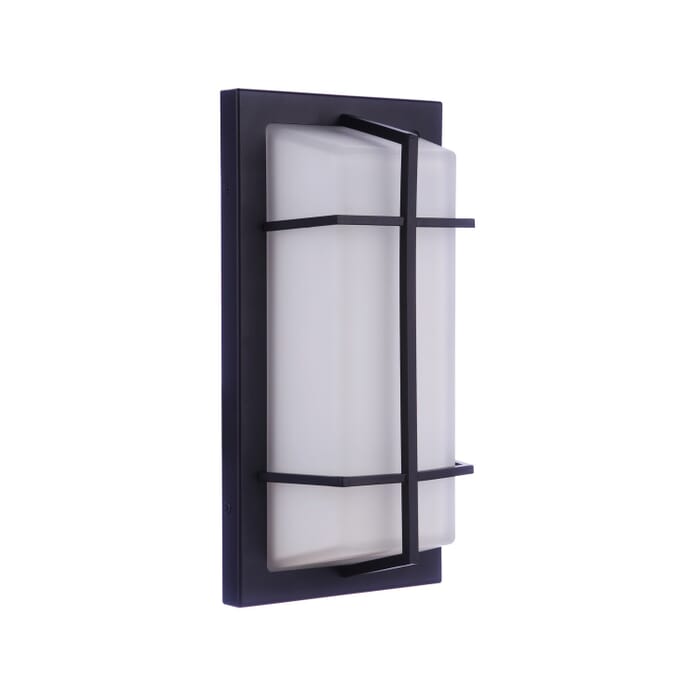 Bulkhead Rectangular 2-Light Outdoor Bulkhead in Textured Black Bulkhead Rectangular 2-Light Outdoor Bulkhead in Textured Black