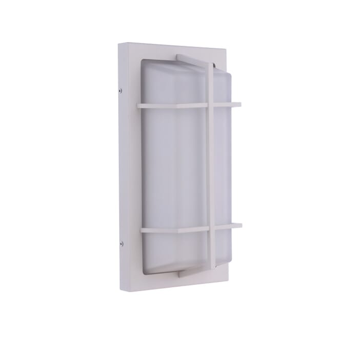 Bulkhead Rectangular 2-Light Outdoor Bulkhead in Textured White Bulkhead Rectangular 2-Light Outdoor Bulkhead in Textured White