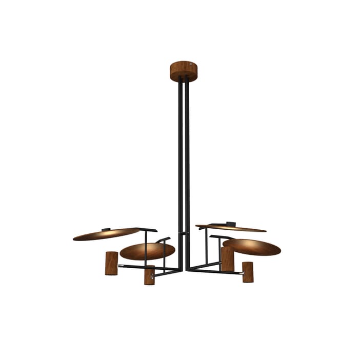 Dot 4-Light Pendant in Imbuia Dot 4-Light Pendant in Imbuia