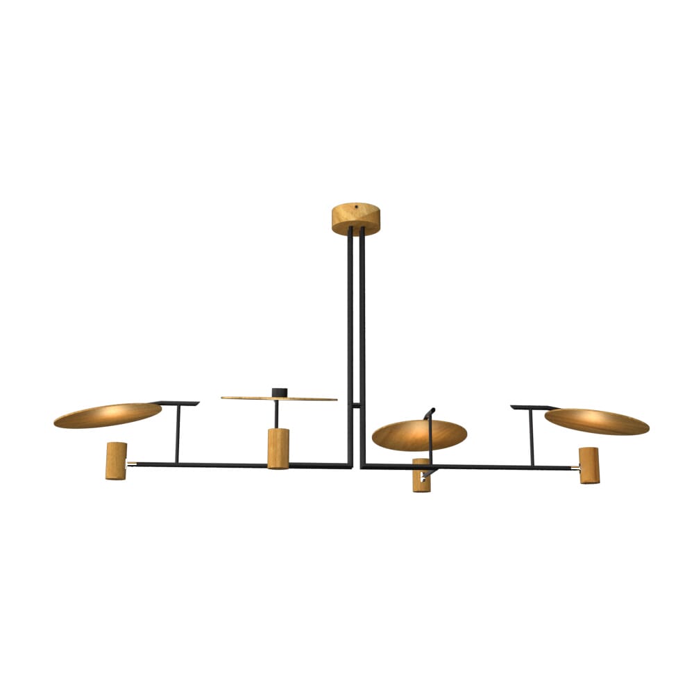 Slatted 2-Light Wall Lamp in Louro Freijo