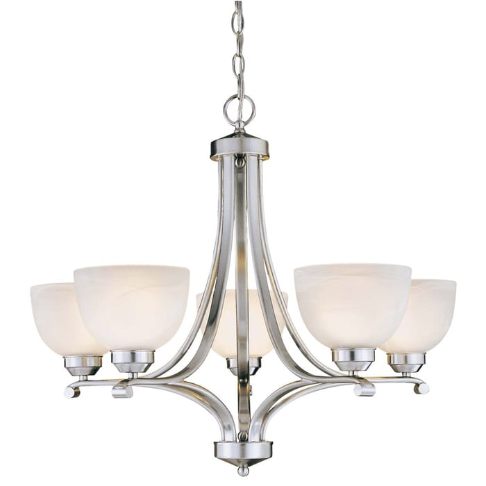 Minka Lavery Paradox 5-Light Chandelier in Brushed Nickel Minka Lavery Paradox 5-Light Chandelier in Brushed Nickel
