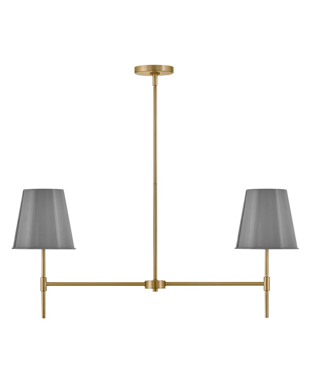 Lacquered Brass LED Linear Chandelier from the Blake Collection