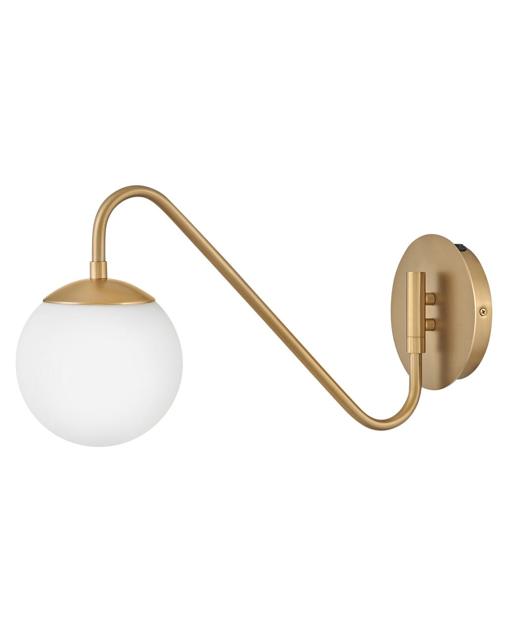 Lacquered Brass LED Wall Sconce from the Dottie Collection