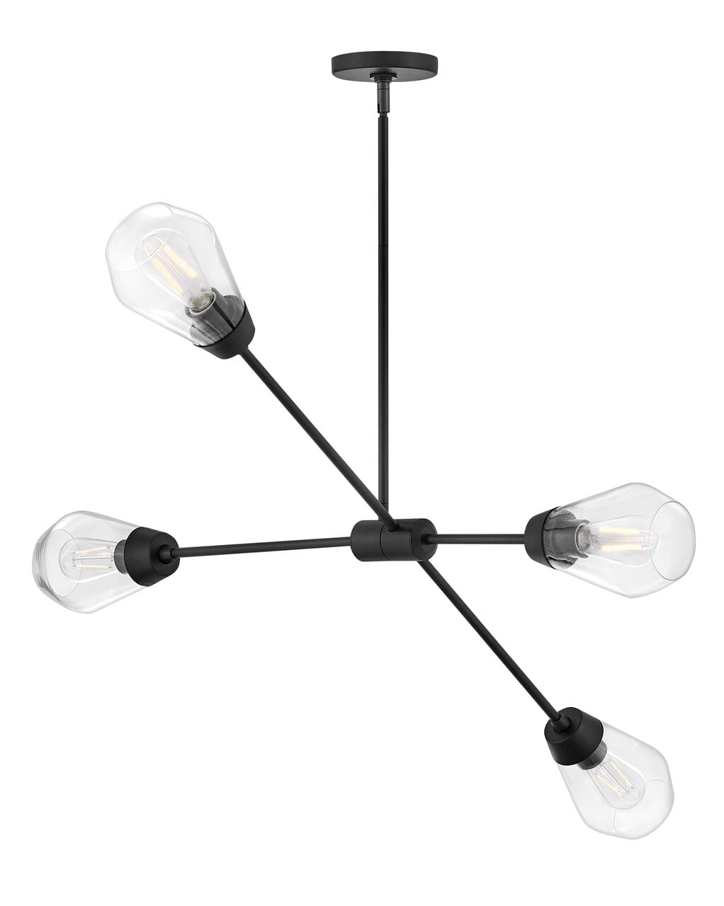 Black LED Chandelier from the Livie Collection