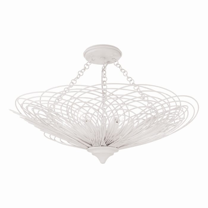 Six Light Semi Flush Mount by Crystorama Six Light Semi Flush Mount by Crystorama