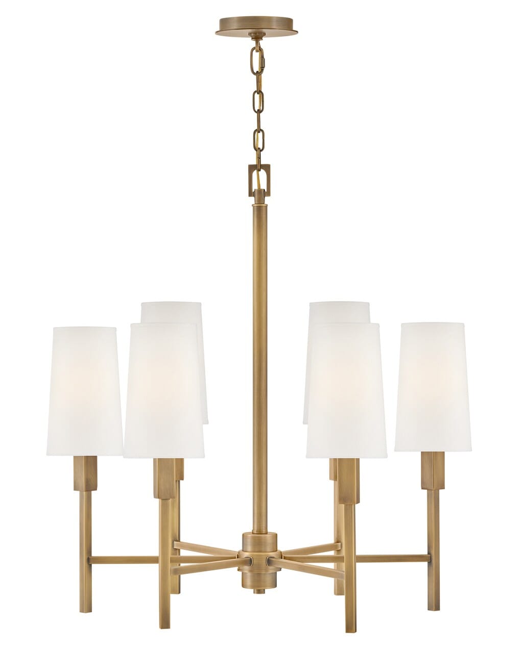 Heritage Brass LED Chandelier from the Fenwick Collection