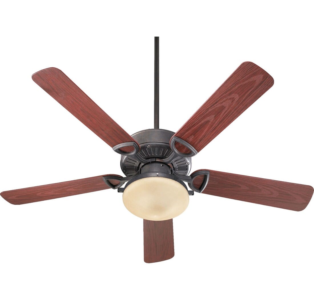 Quorum Estate Patio 2-Light 52" Outdoor Ceiling Fan in Toasted Sienna