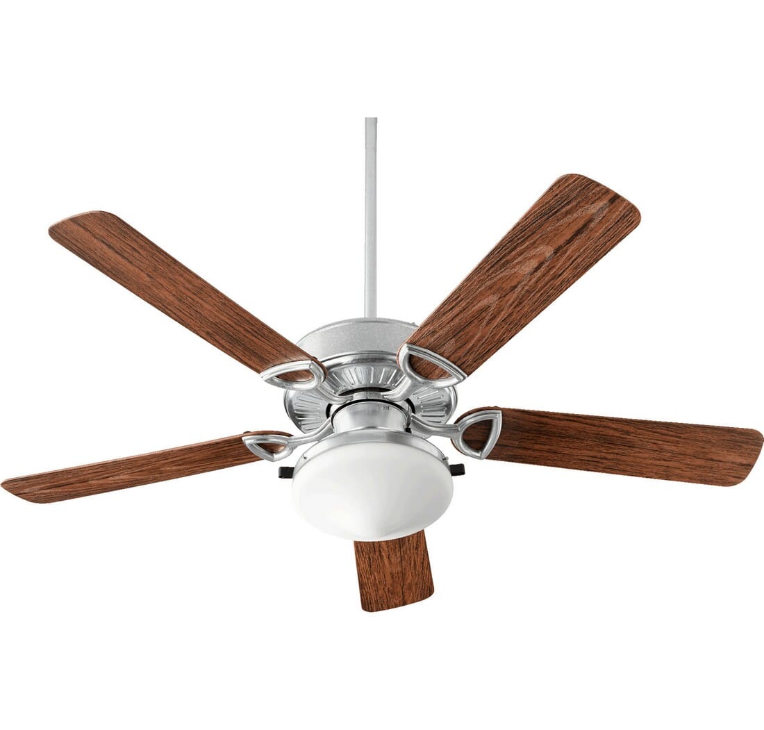 Quorum Estate Patio 2-Light 52" Outdoor Ceiling Fan in Galvanized