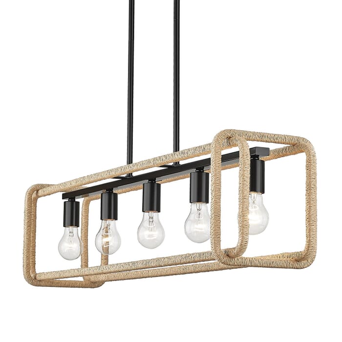 Five Light Linear Pendant by Golden Five Light Linear Pendant by Golden