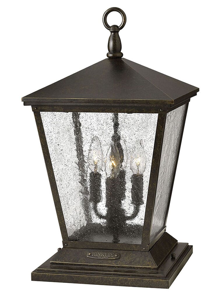 Regency Bronze LED Post Top  Pier Mount from the Trellis Collection