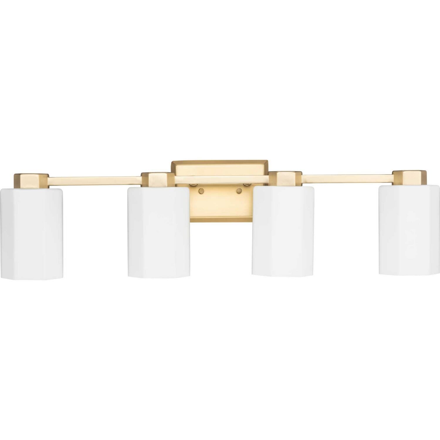Brushed Gold Four Light Bath & Vanity from the Estrada Collection