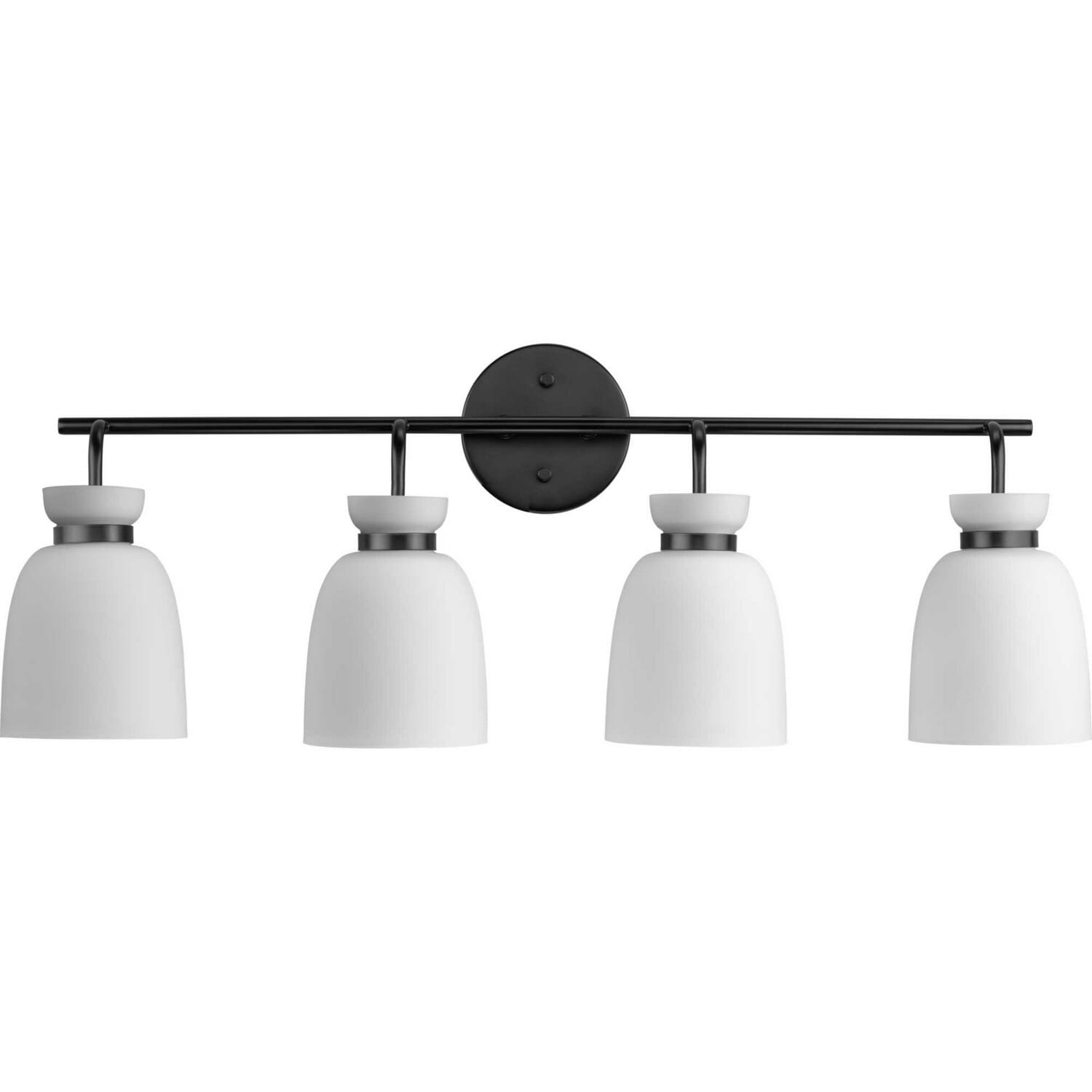 Matte Black Four Light Bath & Vanity from the Lexie Collection
