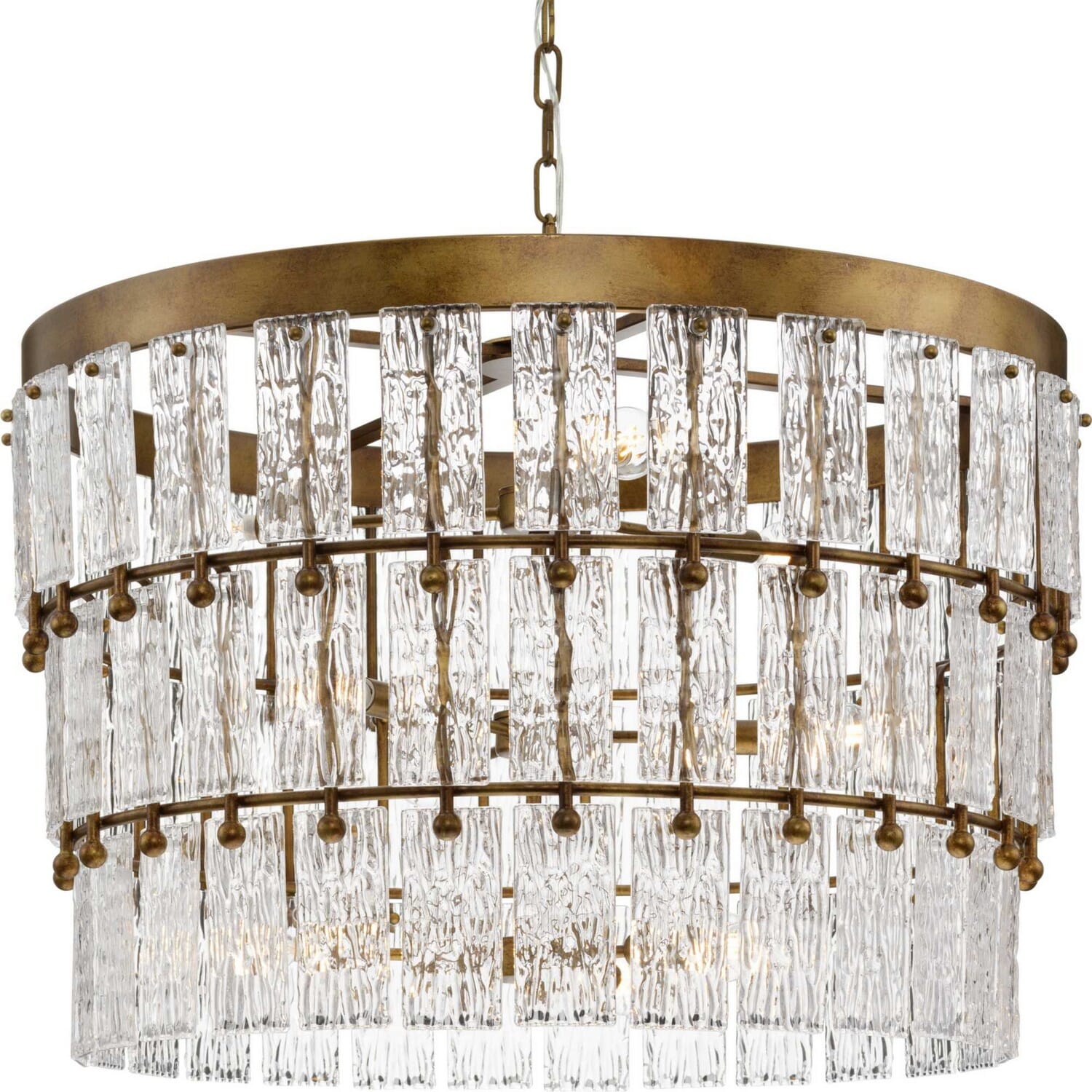 Gold Ombre Nine Light Chandelier from the Chevall Collection