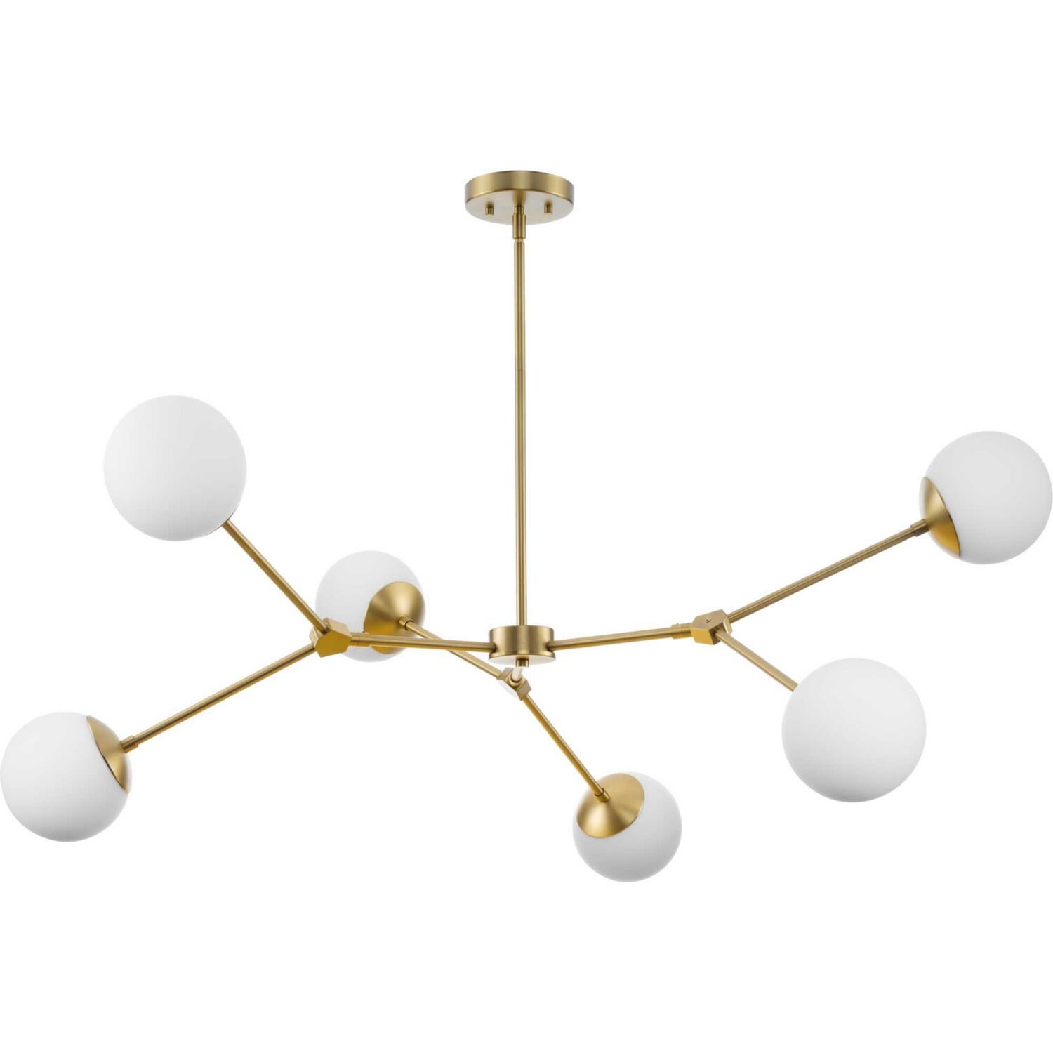 Brushed Bronze Six Light Chandelier from the Haas Collection
