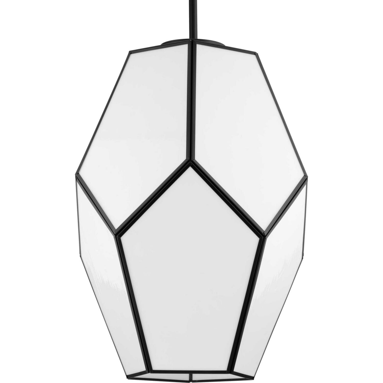 Matte Black One Light Pendant from the Latham Collection