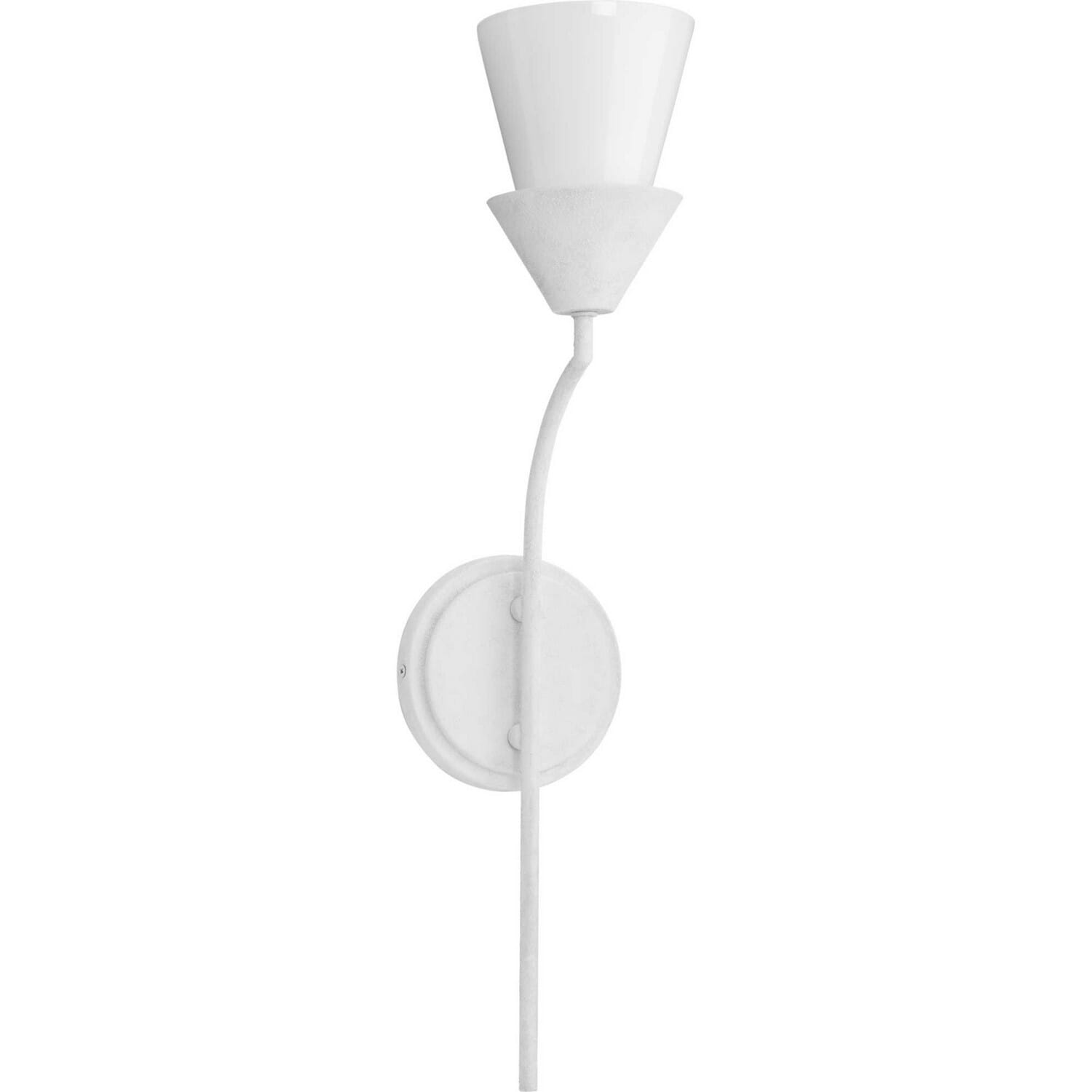 White Plaster One Light Wall Bracket from the Pinellas Collection