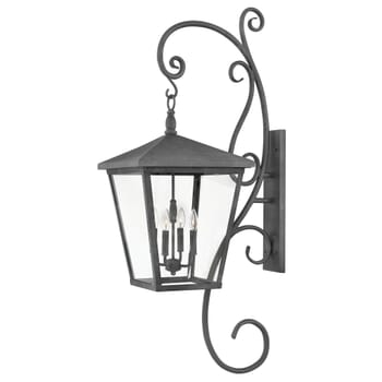 Hinkley Trellis 4-Light Outdoor Extra Large Wall Mount in Aged Zinc
