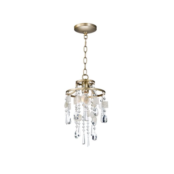 Maxim Lighting Cebu 1-Light 1-Light Single Pendant in Capiz / Gold Silver Maxim Lighting Cebu 1-Light 1-Light Single Pendant in Capiz / Gold Silver