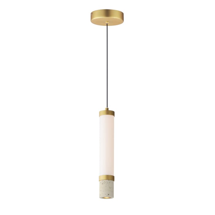 Travertine 2-Light LED Pendant in Travertine with Gold Travertine 2-Light LED Pendant in Travertine with Gold