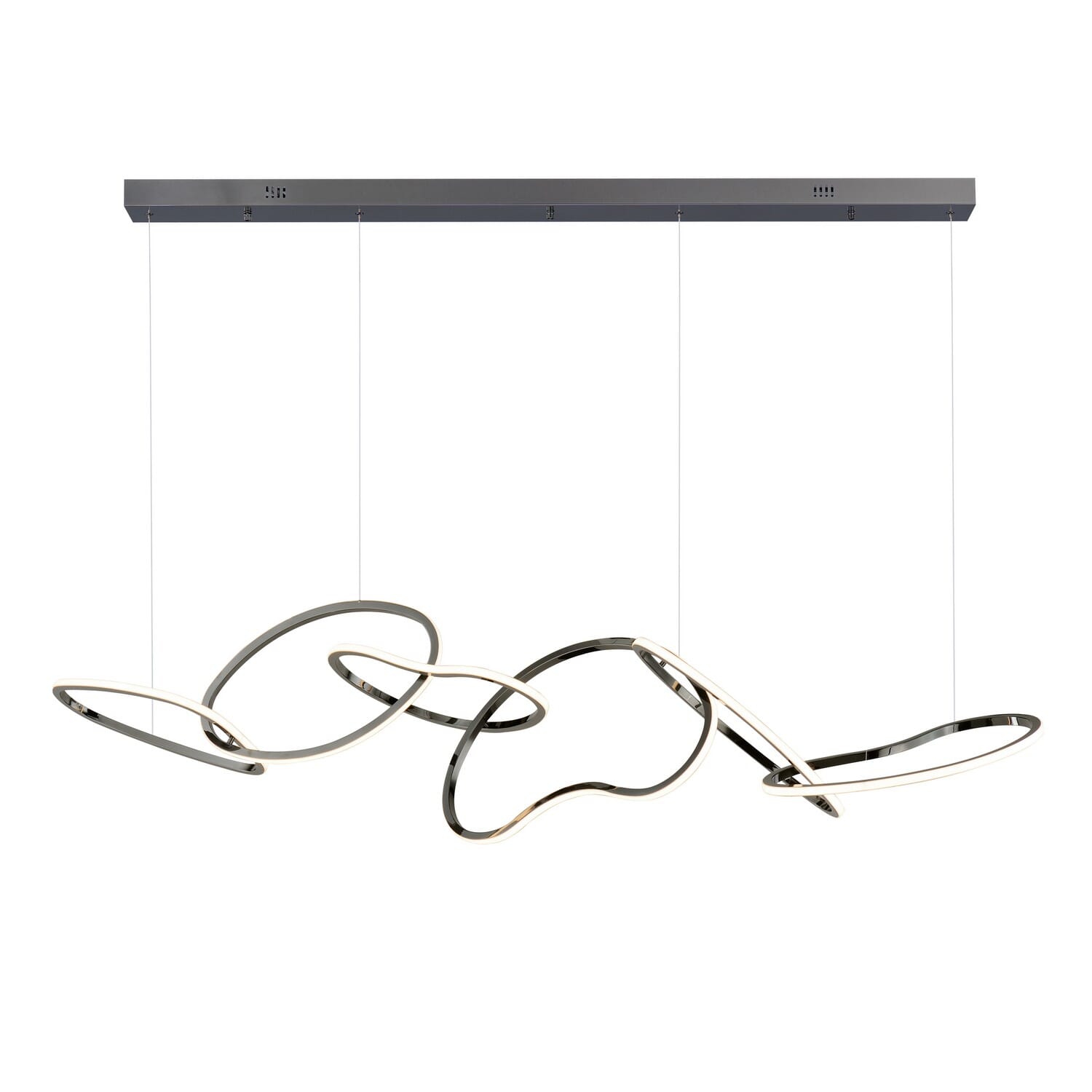 Unity 1-Light LED Linear Pendant in Black Chrome