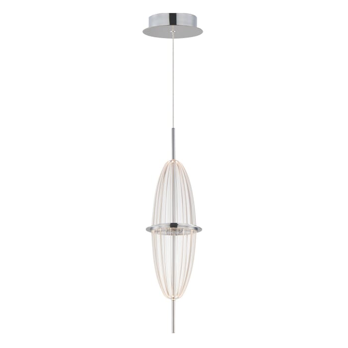 Quasar 1-Light LED Pendant in Polished Chrome Quasar 1-Light LED Pendant in Polished Chrome