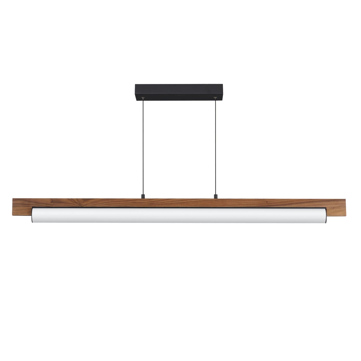 Joist 1-Light LED Linear Pendant in Walnut with Black