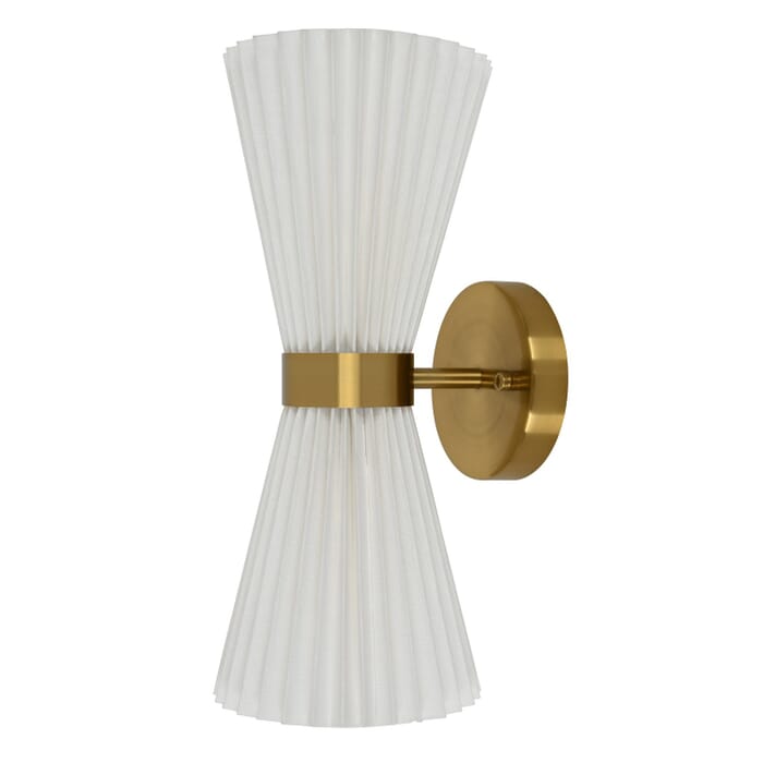 Amore 2-Light Wall Bracket in BrassWhite Amore 2-Light Wall Bracket in BrassWhite