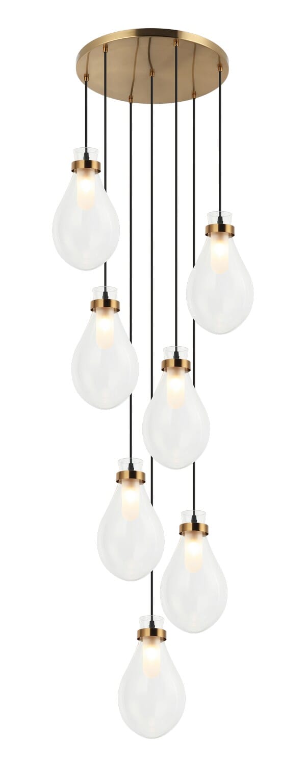 Seven Light Pendant by Matteo Lighting