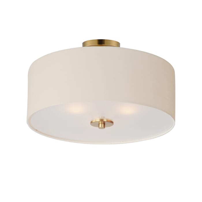 Bongo 3-Light Pendant with Semi-Flush Mount in Natural Aged Brass Bongo 3-Light Pendant with Semi-Flush Mount in Natural Aged Brass