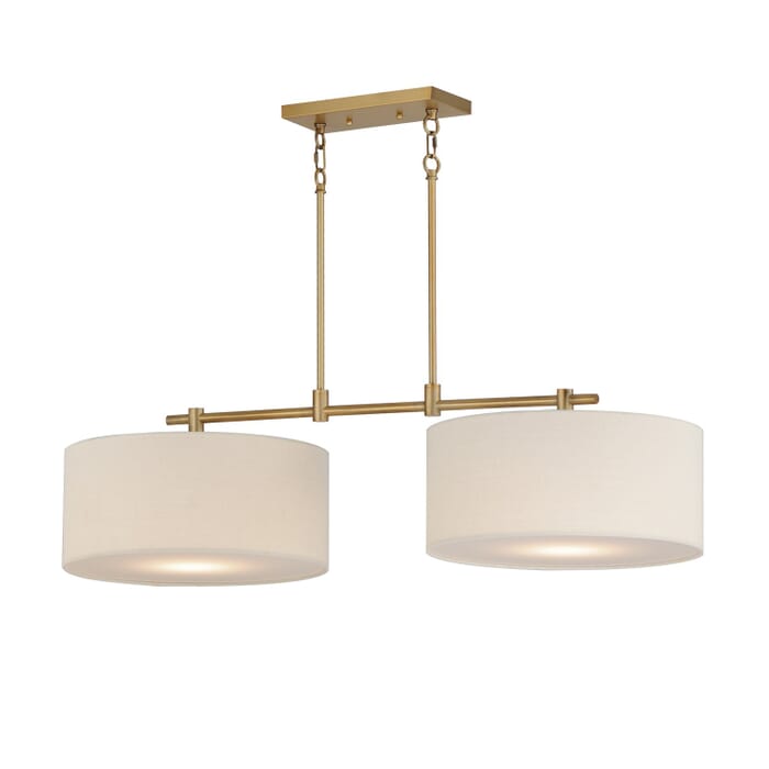 Bongo 2-Light Pendant in Natural Aged Brass Bongo 2-Light Pendant in Natural Aged Brass