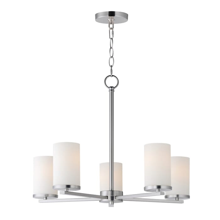 Lateral 5-Light Chandelier in Satin Nickel Lateral 5-Light Chandelier in Satin Nickel