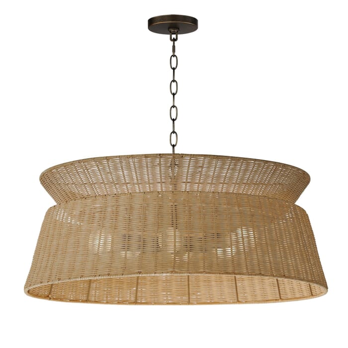 Tahiti 6-Light Chandelier in Dark Bronze Tahiti 6-Light Chandelier in Dark Bronze