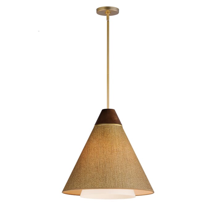 Sumatra 1-Light Pendant in Natural Aged Brass Sumatra 1-Light Pendant in Natural Aged Brass