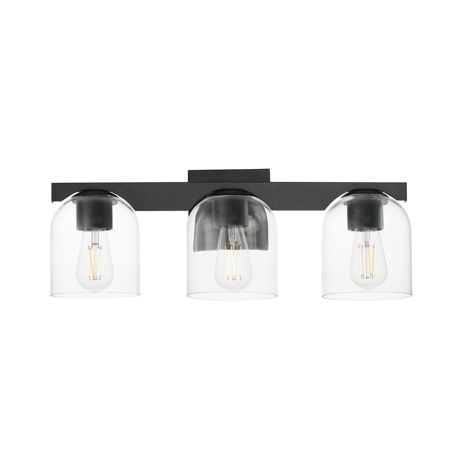 Scoop 3-Light Bathroom Vanity Light in Black
