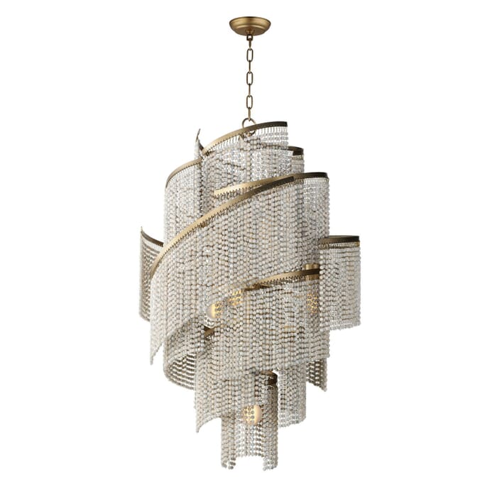 Fontaine 7-Light Chandelier in Golden Silver Fontaine 7-Light Chandelier in Golden Silver