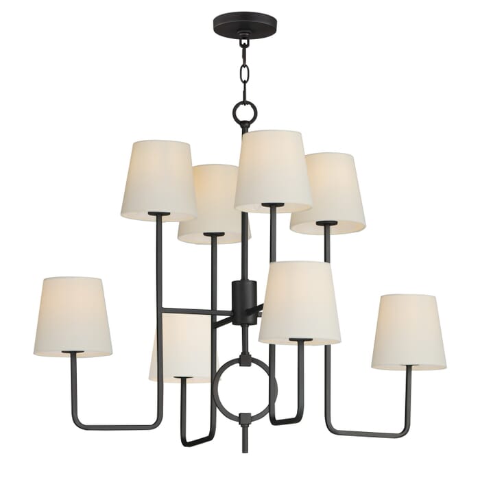 Paoli 8-Light Chandelier in Charcoal Bronze Paoli 8-Light Chandelier in Charcoal Bronze