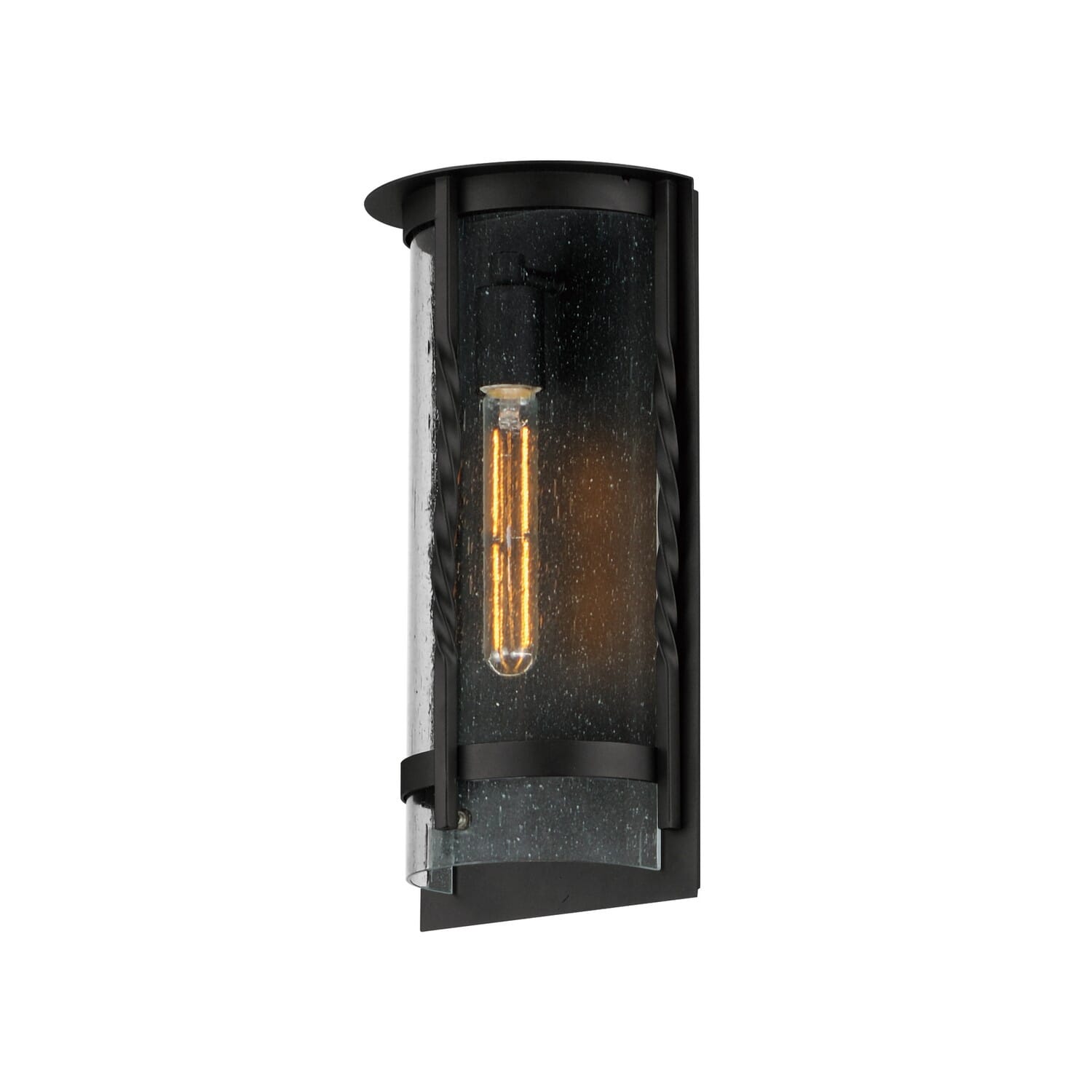 Foundry 1-Light Outdoor Wall Sconce in Black