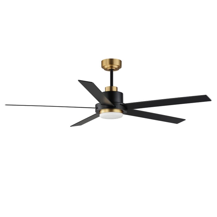 Daisy 1-Light 60" Hanging Ceiling Fan in Black with Gold Daisy 1-Light 60" Hanging Ceiling Fan in Black with Gold