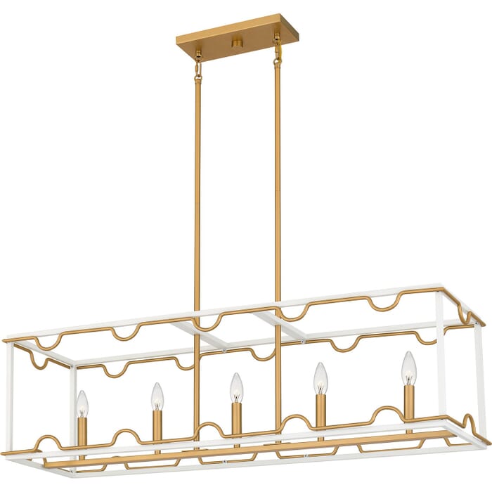 Four Light Linear Chandelier by Quoizel Four Light Linear Chandelier by Quoizel