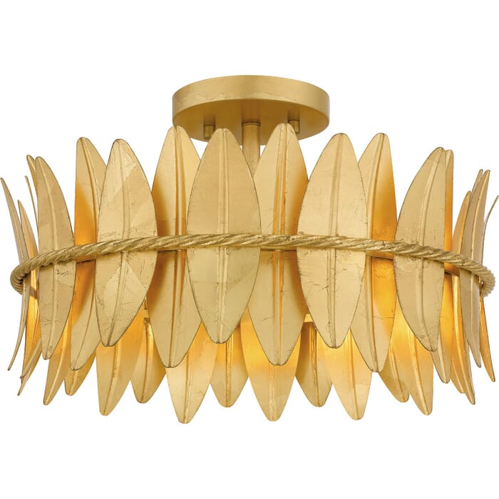 Three Light Semi Flush Mount by Quoizel Three Light Semi Flush Mount by Quoizel