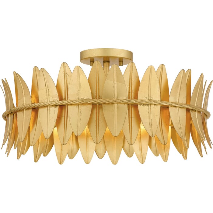 Four Light Semi Flush Mount by Quoizel Four Light Semi Flush Mount by Quoizel