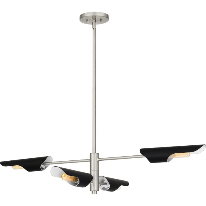 Four Light Linear Chandelier by Quoizel Four Light Linear Chandelier by Quoizel