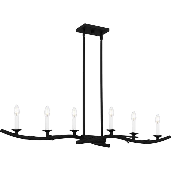 Six Light Linear Chandelier by Quoizel Six Light Linear Chandelier by Quoizel