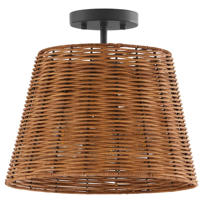 Three Light Semi Flush Mount by Quorum Three Light Semi Flush Mount by Quorum