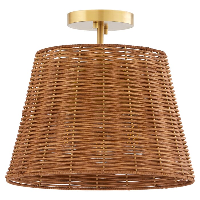Three Light Semi Flush Mount by Quorum Three Light Semi Flush Mount by Quorum