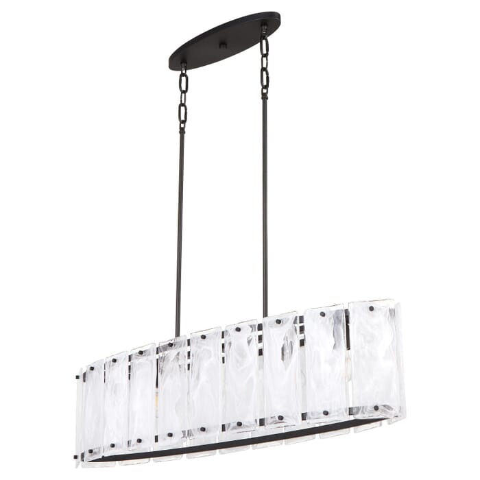 Six Light Linear Pendant by Quorum Six Light Linear Pendant by Quorum