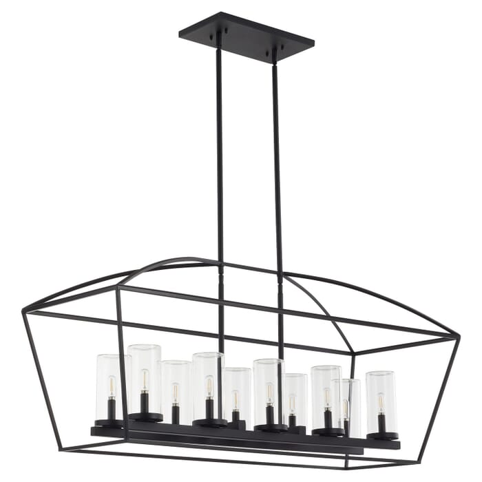 Ten Light Linear Chandelier by Quorum Ten Light Linear Chandelier by Quorum